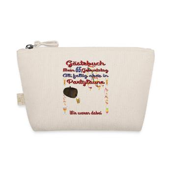 65th Birthday Man and Woman Guestbook - Organic Pouch - nature - Front