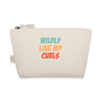 Wild as my curls funny curly hair - Organic Pouch - nature - Front