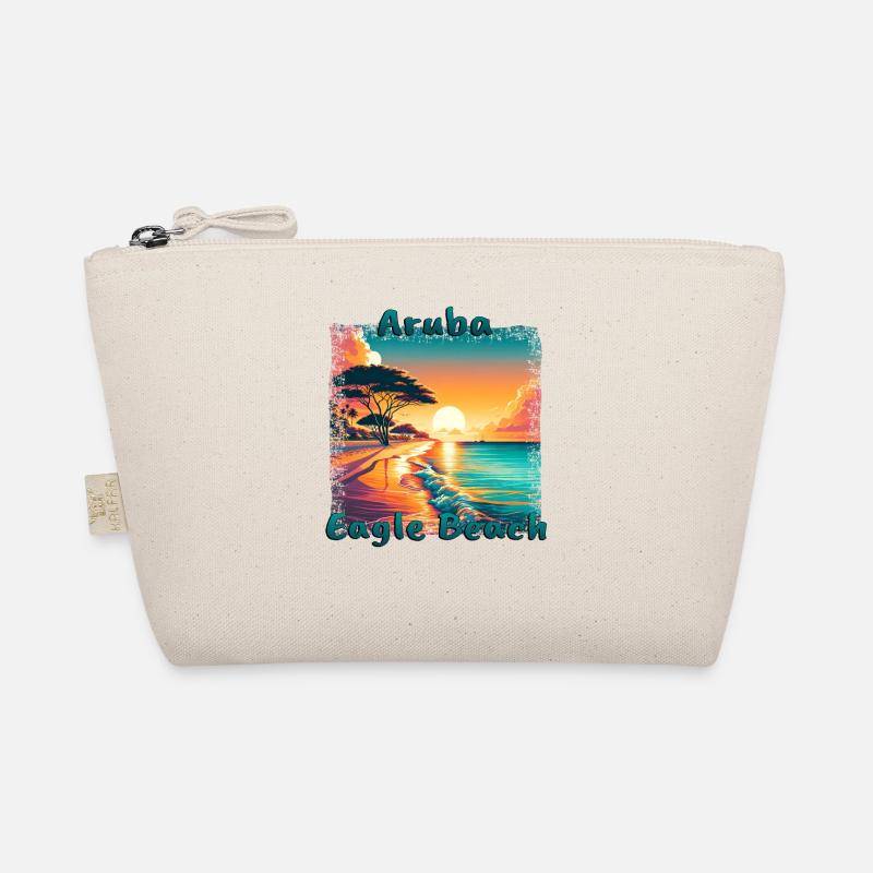 Grunge Summer Getaway Eagle Beach Aruba Organic Pouch