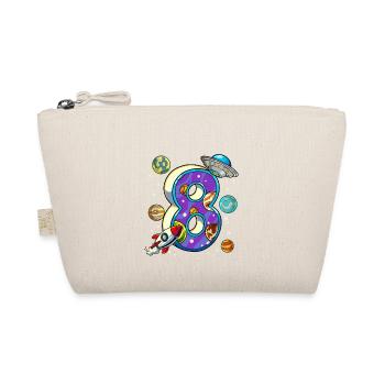 8 Birthday Space Space Astronaut 8 Years - Organic Pouch - nature - Front