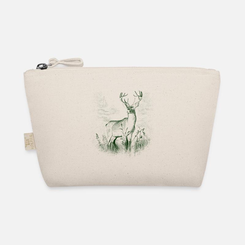 Hirsch Geweih Rotwild Bio-Täschchen