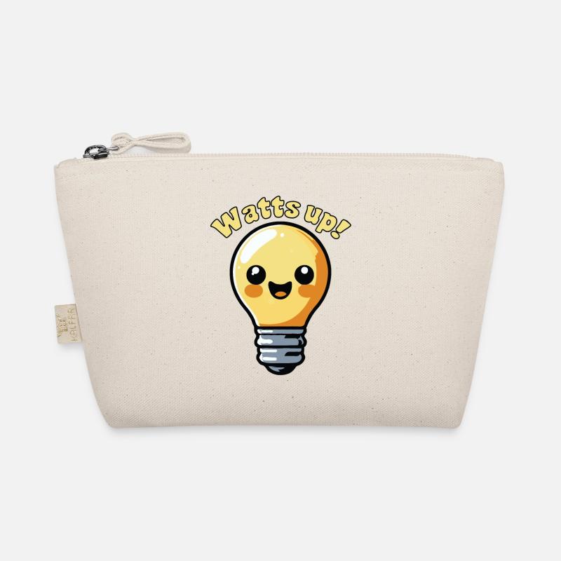 Watts Up Mignon Ampoule Électrique Dessin Animé Jeu De Mots Trousse biologique