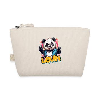 LEVIN - Beau nom de garçon avec Cool Panda - Trousse biologique - nature - Devant