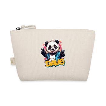 DAVE - Beau nom de garçon avec Cool Panda - Trousse biologique - nature - Devant