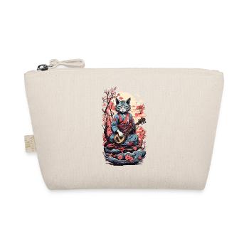 Chat avec Shamisen Vintage Japon Yokai Art - Trousse biologique - nature - Devant