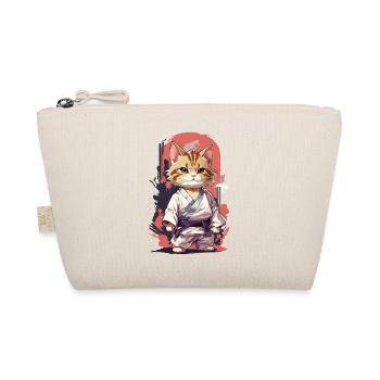 Martial Arts Cat Karate Funny Self Defense - Organic Pouch - nature - Front