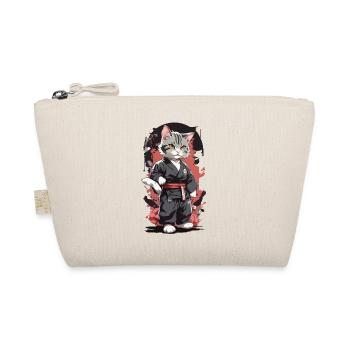 Karate Cat Martial Arts Funny Self Defense - Organic Pouch - nature - Front