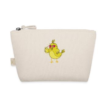 cool canary with sunglasses - Organic Pouch - nature - Front