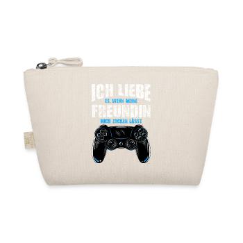 I love it when my girlfriend plays me - Organic Pouch - nature - Front