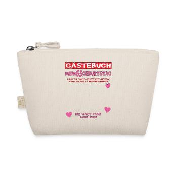 65th Birthday Man and Woman Guestbook - Organic Pouch - nature - Front