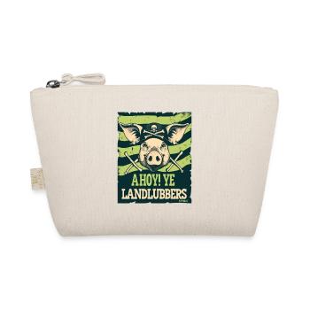 Ahoy, Landratten: ein lustiges Piraten-Schwein - Bio-Täschchen - Natur - Vorne