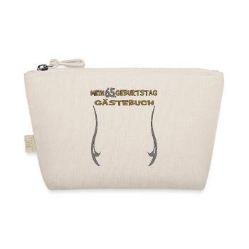 65th Birthday Man and Woman Guestbook - Organic Pouch - nature - Front