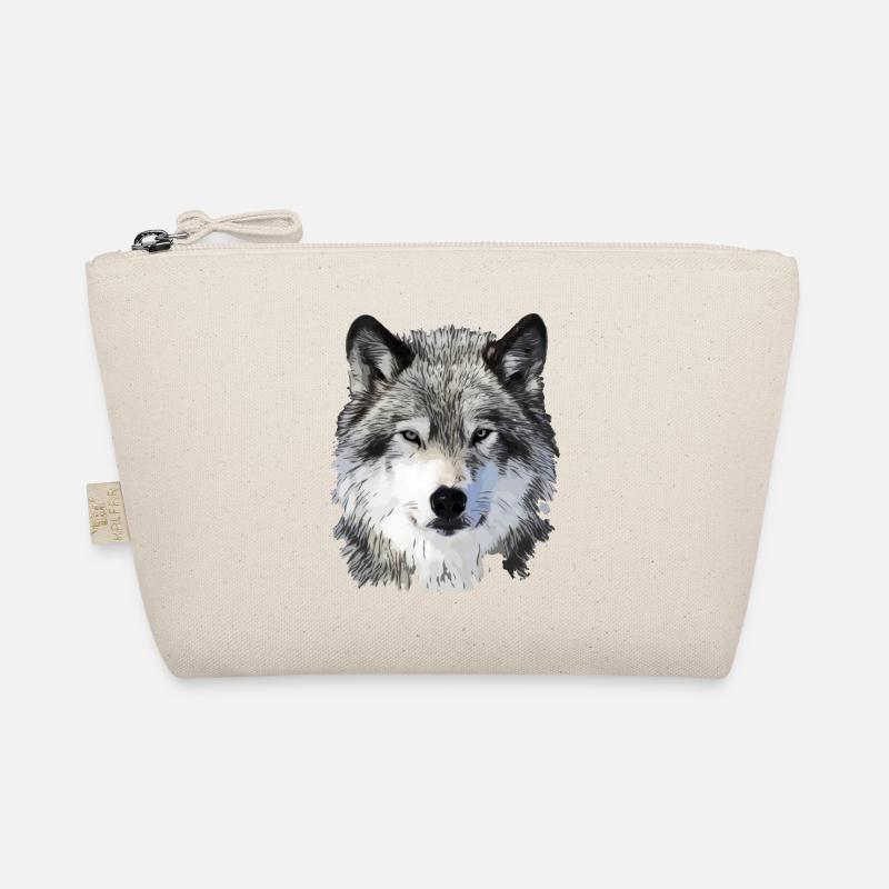 Der Wolf - Bio-Täschchen - Natur