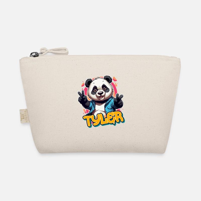 TYLER - Handsome Boy Name with Cool Panda Organic Pouch