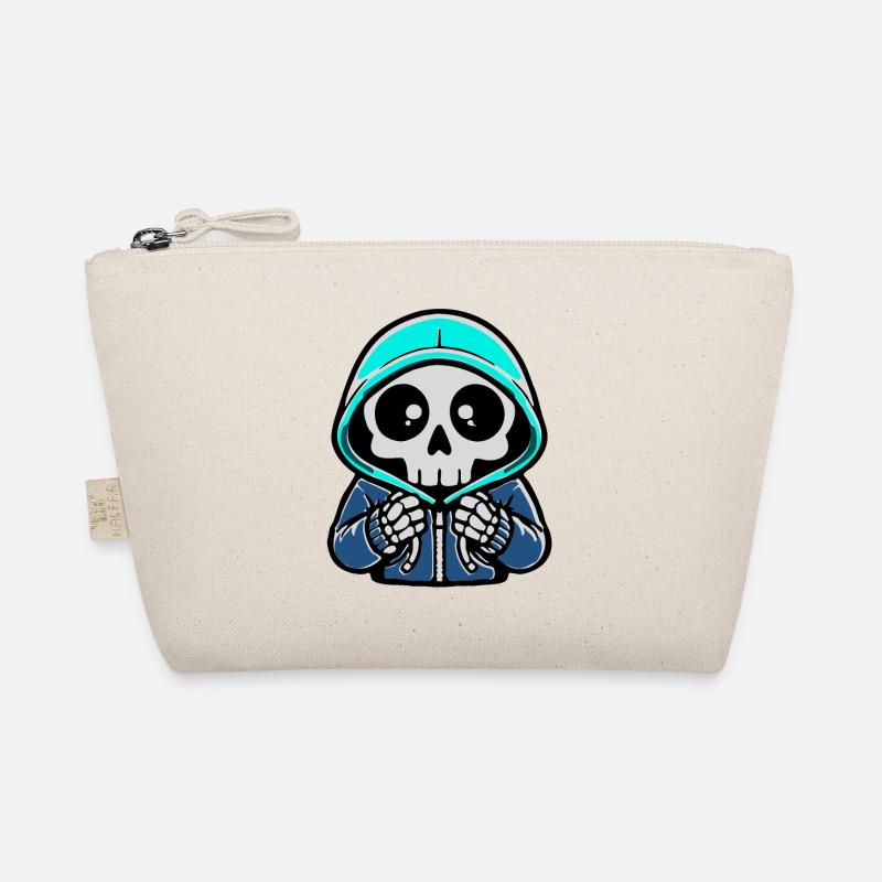 Sweat à capuche squelette bleu fluo Trousse biologique