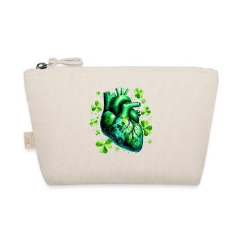 Anatomical heart with shamrocks - Organic Pouch - nature - Front