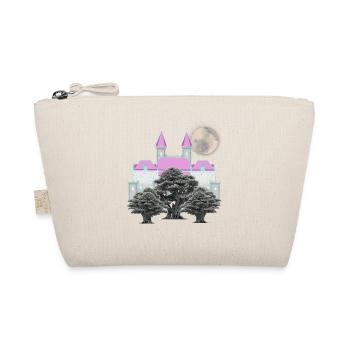Retro Vintage Fairy Tale Castle Moon Forest Castle - Organic Pouch - nature - Front