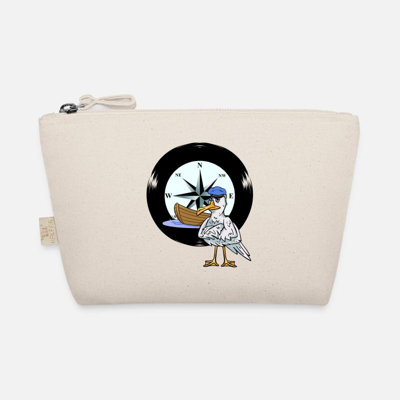 Maritime Seagull Compass Organic Pouch