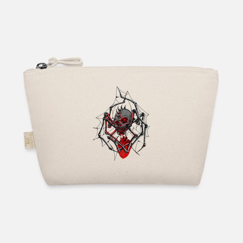 Skeleton Heart Hands Spider Web Organic Pouch