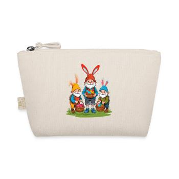 Ostern Nordische Wichtel Gnom Osterhase Süße - Bio-Täschchen - Natur - Vorne