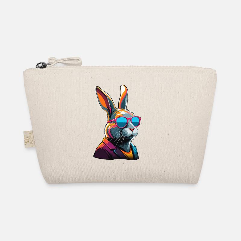 Iconic Dad Bunny Easter Bunny Streetwear Dad Organic Pouch