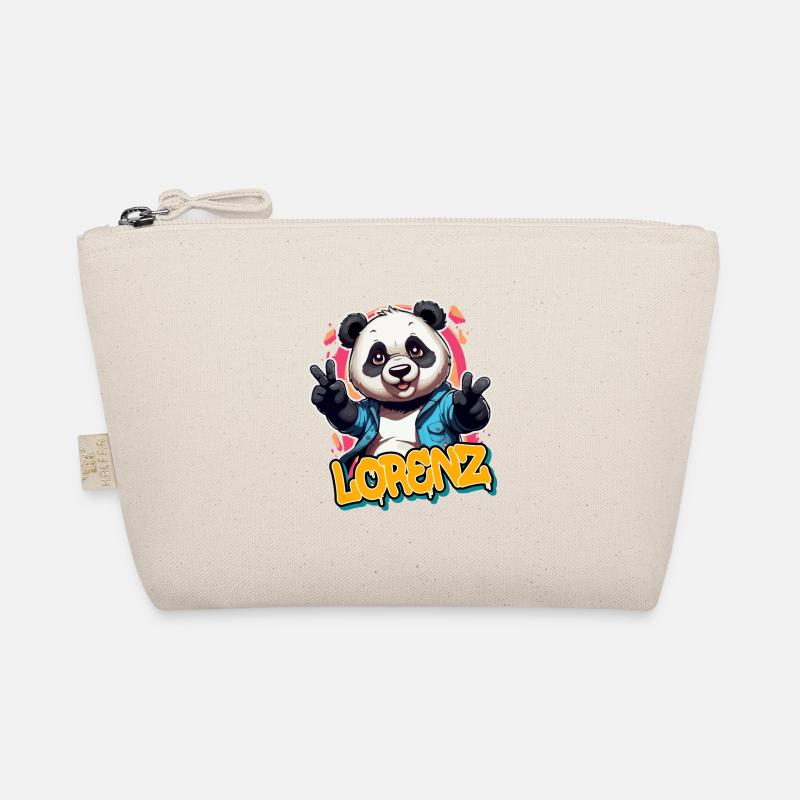 LORENZ - Beau prénom de garçon avec un panda cool Trousse biologique