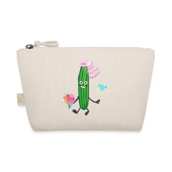 Cucumber, bride, bachelor party, bridal bouquet, ring, engagement - Organic Pouch - nature - Front