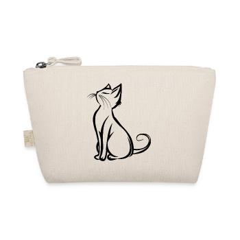 Cat, Cat Motif, Cat Face - Organic Pouch - nature - Front