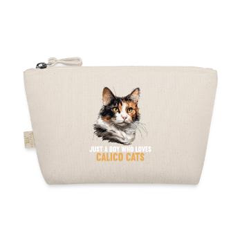 Calico Cat Lucky Cat - Organic Pouch - nature - Front