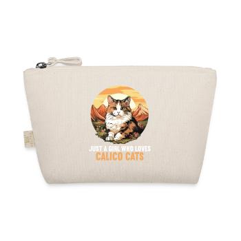 Calico Cat Lucky Cat - Organic Pouch - nature - Front