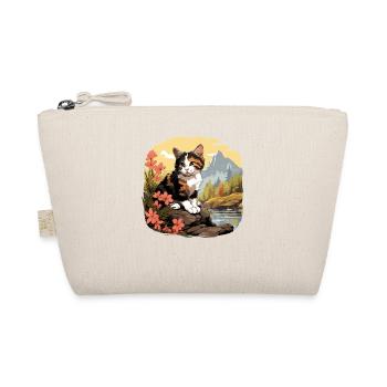 Calico Cat Lucky Cat - Organic Pouch - nature - Front