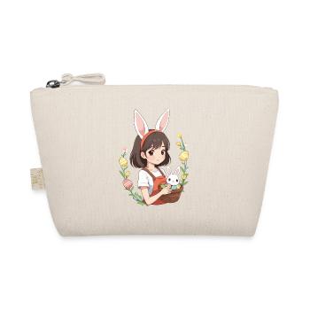 Anime Easter Kawaii Easter Bunny Manga Girl Otaku - Organic Pouch - nature - Front