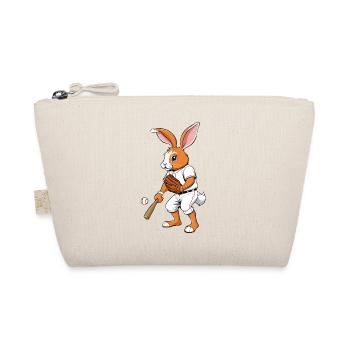 Baseballspieler Osterhase Lustiges Ostern - Bio-Täschchen - Natur - Vorne