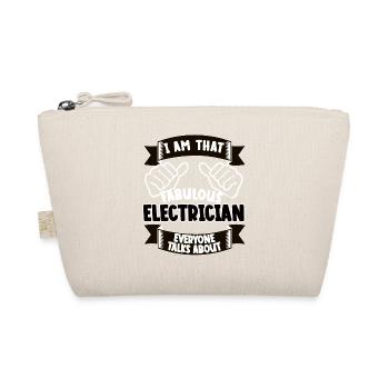 Elektriker Lustiger Spruch Geschenkidee - Bio-Täschchen - Natur - Vorne