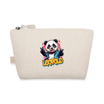 LEOPOLD - Beau prénom de garçon avec un panda cool - Trousse biologique - nature - Devant