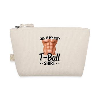 This is my best T-ball shirt Tee-ball Player - Organic Pouch - nature - Front