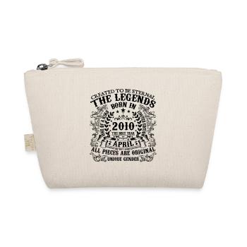 Birthday 2010 April 2010 born in April 2010 - Organic Pouch - nature - Front