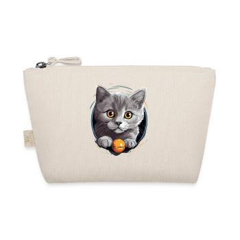 Chartreux Cat Carthusian Cat - Organic Pouch - nature - Front