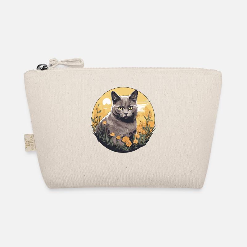 Chartreux Cat Kartäuser Katze - Bio-Täschchen - Natur