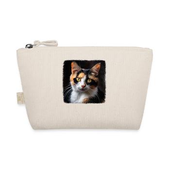 Calico Cat Lucky Cat - Organic Pouch - nature - Front