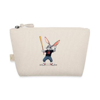 Baseballspieler Osterhase & Ostern Baseball - Bio-Täschchen - Natur - Vorne