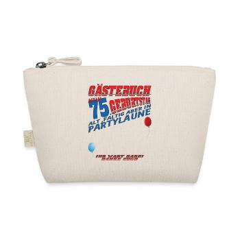 75th Birthday Man and Woman Guestbook - Organic Pouch - nature - Front