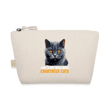 Chartreux Cat Carthusian Cat - Organic Pouch - nature - Front