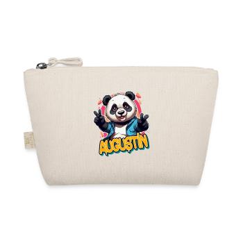 AUGUSTIN - Beau prénom de garçon avec panda cool - Trousse biologique - nature - Devant