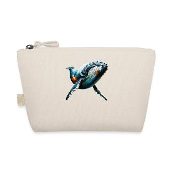 Polygon Art Humpback Whale Humpback Whales - Organic Pouch - nature - Front