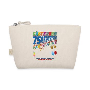 75th Birthday Man and Woman Guestbook - Organic Pouch - nature - Front