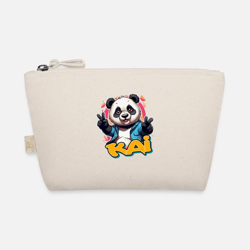 KAI - Beau prénom de garçon avec panda cool Trousse biologique