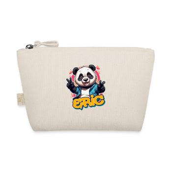 ERIC - Schöner Jungen Name mit coolem Panda - Bio-Täschchen - Natur - Vorne