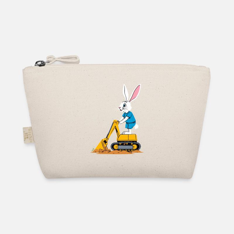 Osterhase Baggerfahrer Lustiges Ostereier Baggern Bio-Täschchen