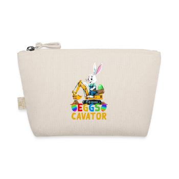 Lustiger Ostern Spruch Osterhase Baggerfahrer - Bio-Täschchen - Natur - Vorne
